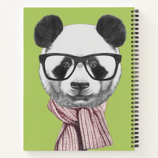 Winter Ready Panda Beer Notitieboek (Achterkant)