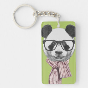 Winter Ready Panda Beer Sleutelhanger