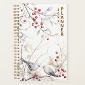 Winter Red Berries Vogels Planner (Voorkant)