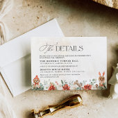 Winter Red Greenery Pinecone Mariage Détails Carte