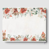 Winter Red Greenery Pinecone Mariage Livre d'or (Verso)