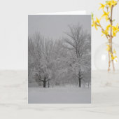 Winter red maples kaart (Gele Bloem)