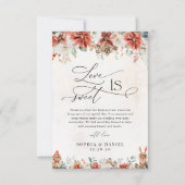 Winter Red Pinecone Mariage Flat Merci Cartes (Devant)