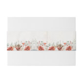 Winter Red Pinecone Wedding Invitation Belly Band Uitnodigingen Wikkel (Achterkant Voorbeeld)