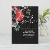 Winter Red Rose Gala Kaart (Staand voorkant)