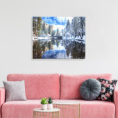 Winter Reflection op Yosemite Canvas Afdruk (Insitu (Woonkamer))