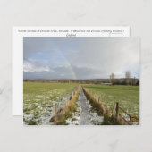 Winter Regenboog Arnside Moss Briefkaart (Voorkant / Achterkant)