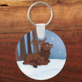 Winter Reindeer Sleutelhanger (Voorkant)
