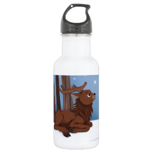 Winter Reindeer Waterfles