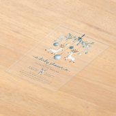 Winter Rendier Baby shower Uitnodiging Acryl Uitnodigingen (Laagn)