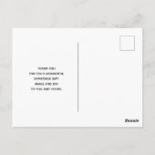 Winter rendieren rustieke grijze kerst dank u briefkaart (Achterkant)