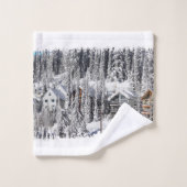 Winter Retreat - Alpine Village Bad Handdoek (Wasdoekje)
