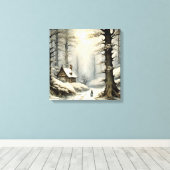 Winter Retreat Canvas Art Afdruk (Insitu (Houten vloer))