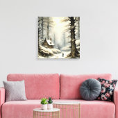 Winter Retreat Canvas Art Afdruk (Insitu (Woonkamer))