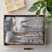Winter Rivier Berk Bomen Decoupage Tissuepapier (Geschenk)