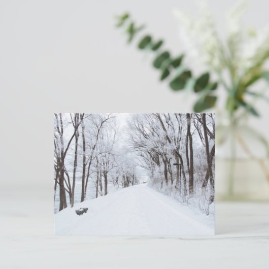 Winter Road Briefkaart (Staand voorkant)