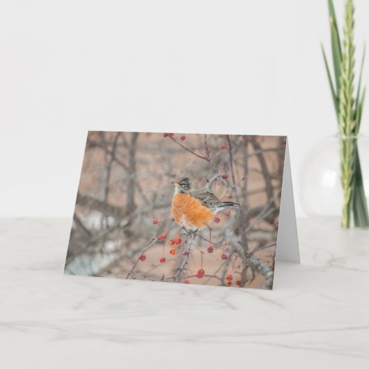 Winter Robin 1 Kaart (Voorkant)