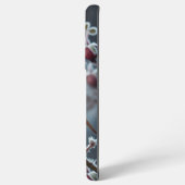 Winter Robin neergestreken op Frosted Roos Branch Samsung Galaxy Hoesje (Linkerkant)