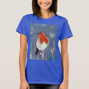 Winter Robin Schilderen T-shirt