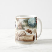 Winter Robin & Scroll : Ancien Mug de Noël (Devant droit)