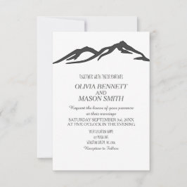 Winter Rocky Mountain Lake Country Wedding Kaart