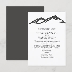 Winter Rocky Mountain Lake Country Wedding Kaart