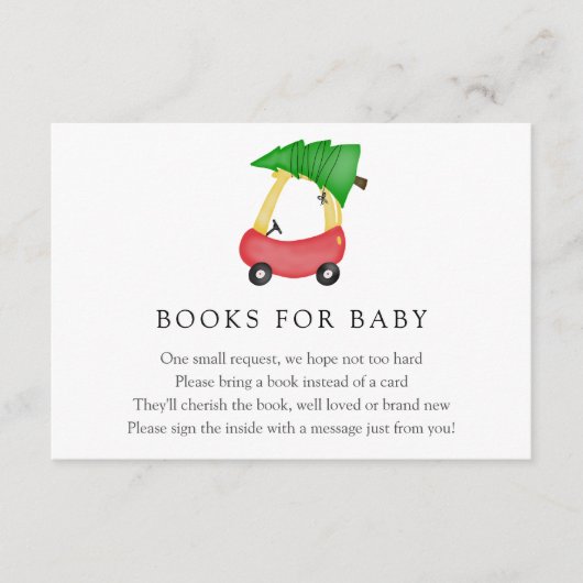 Winter Rode Auto Boeken voor Baby insert kaart (Voorkant)