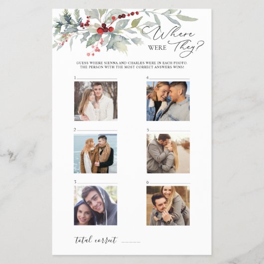 Winter rode bessen groen waar ze waren spel flyer (Voorkant)