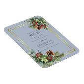 Winter Rode Bessen Huwelijk Denneappels Magneet (Rechterzijde)