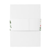 Winter Rode bessen Kerst Uitnodiging Belly Band Uitnodigingen Wikkel (Achterkant Voorbeeld)