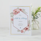 Winter rode bessen Kerstmis bruiloft Kaart (Staand voorkant)