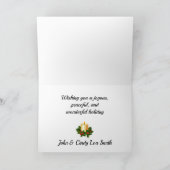 Winter rode bessen vakantie kerst Kaart (Binnen)