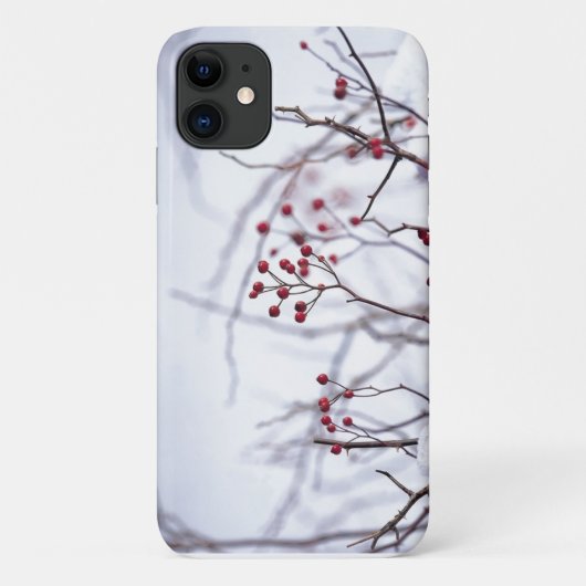 Winter rode bessen witte sneeuw Case-Mate iPhone case (Achterkant)