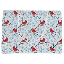 Winter Rode Kardinaal Vogel