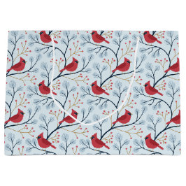 Winter Rode Kardinaal Vogel Groot Cadeauzakje