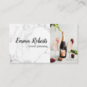Winter Romantic Champagne Rustic Event Planning Visitekaartje