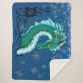 Winter Roos Dragon Sherpa Deken (Voorkant)