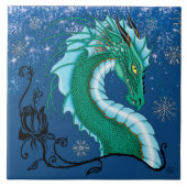 Winter Roos Dragon Tegeltje (Voorkant)