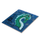 Winter Roos Dragon Tegeltje (Zijkant)