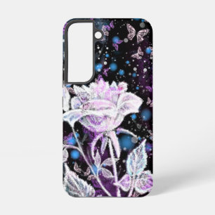 Winter Roos en Vlinders Samsung Galaxy Hoesje