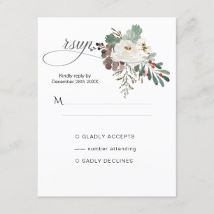 Winter Roos Pinery RSVP Informatiekaartje