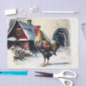 Winter Rooster Tissuepapier (Craft)