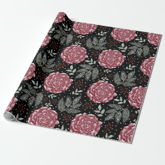 Winter Rose Flower Cadeaupapier