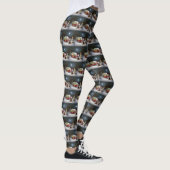 Winter Rottweiler Caravan Kerstavontuur Leggings (Rechts)