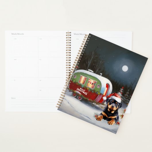 Winter Rottweiler Caravan Kerstavontuur Planner (Display)