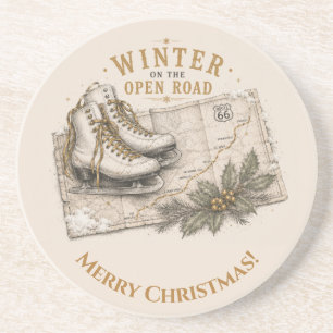 Winter Route 66 Kerst Drink Onderzetter