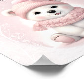 Winter Roze Baby shower Luier Raffle Teken Poster (Hoek)