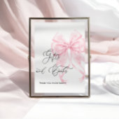 Winter Roze Bow Baby shower Cadeau Boek Poster