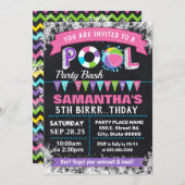 Winter roze Pool verjaardagsfeestje bash Kaart (Voorkant / Achterkant)