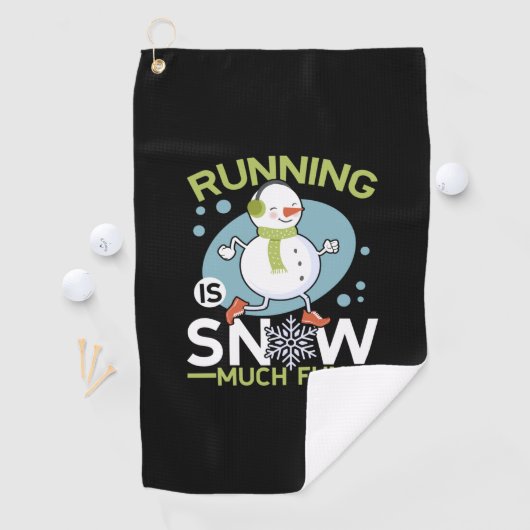Winter Runner - Runner is Snow Much Fun Golfhanddoek (Insitu)